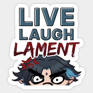 Live Laugh Lament (Xiao Genshin Impact) Sticker